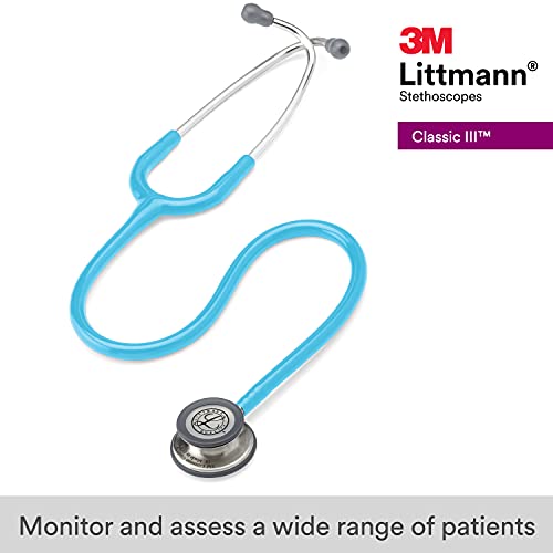Littmann Classic III - Fonendoscopio, de acero inoxidable, 69 cm, color turquesa