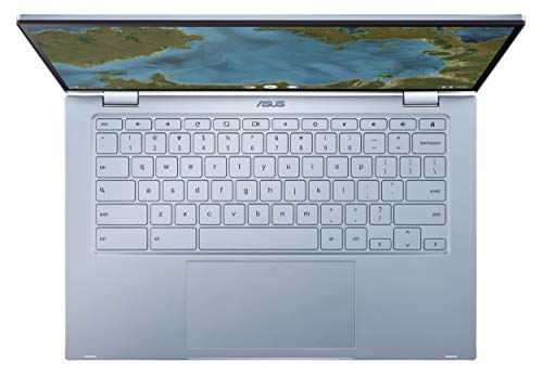 ASUS Chromebook C433TA-AJ0016 - Ordenador portátil táctil y convertible, 14" FHD (M3 8100Y, RAM 4 GB, 64 GB eMMC, Chrome OS) teclado AZERTY francés