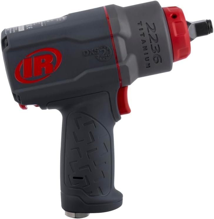 Ingersoll-Rand 2236QTIMAX DXS2 1/2" Llave de Impacto de Aire, Silenciosa, 1500 ft-lb, Caja de Martillo de Titanio, Retenedor de Anillo de Fricción