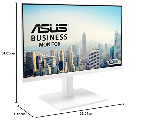Asus VA24EQSB-W - Monitor Profesional de 23.8 Pulgadas, Full HD, IPS, Sin Marco, 75 Hz, Sincronización Adaptativa, Luz Azul Baja, Sin Parpadeos, Diseño Ergonómico, Montaje en Pared