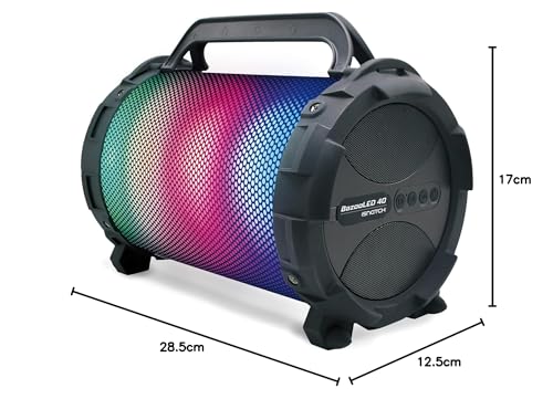 iSnatch BazooLED 40-40W Altavoz Bluetooth para Exteriores con Luces DiscoLED