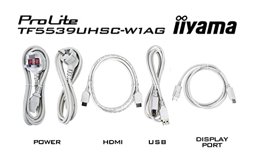 iiyama ProLite TF5539UHSC-W1AG - Monitor LED (139 cm, 55", IPS, 4K, UHD, 15 puntos, capacitivo, VGA HDMI, DP RS-232c, RJ45, 7H, IP54, antirreflejos, 24/7)