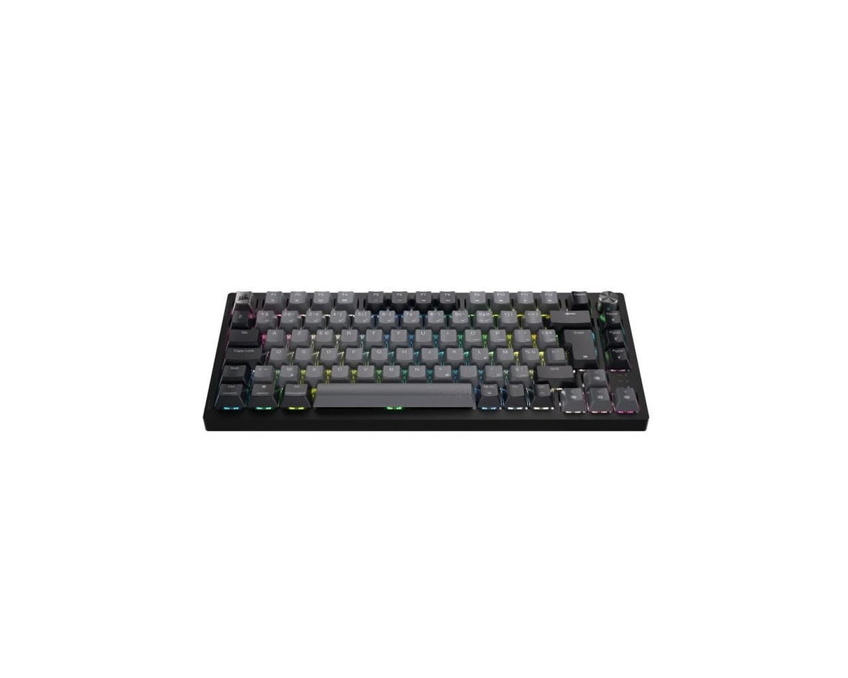 Corsair K65 Plus Wireless 75% RGB Teclado de Juego mecánico reemplazable en Caliente - Interruptores táctiles MLX Fusion prelubricados - Tapas de Llave PBT - AZERTY FR - Negro