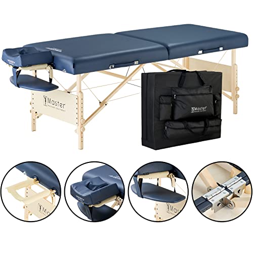 Master Massage Cm para Masaje portátil Camilla, Azul Cobalto, 76cm