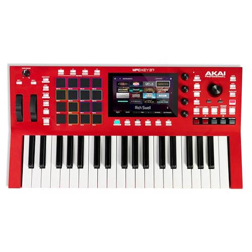 AKAI Professional MPC Key 37 - Centro de producción autónomo caja de ritmos, teclado MIDI, sintetizador con wifi, Bluetooth, pantalla táctil, plugins