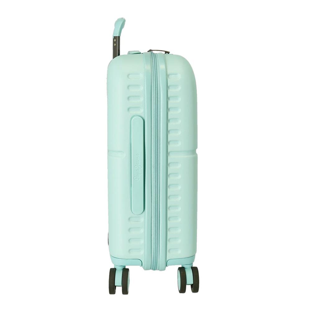 Pepe Jeans Chest Maleta de cabina azul 40x55x20 cms Rígida ABS Cierre TSA integrado 37L 3,22 kgs 7 Ruedas dobles Equipaje de Mano