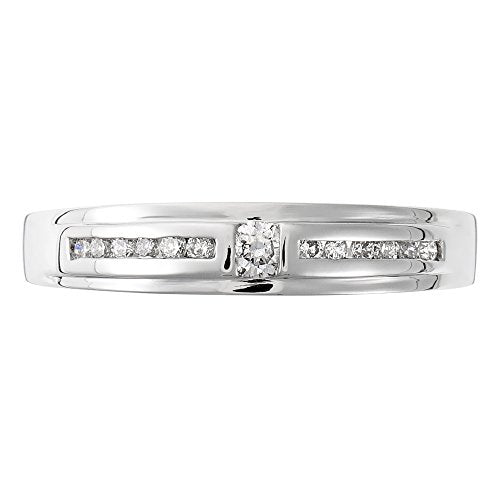 Orphelia Mujer 18 k (750) oro blanco redondo blanco diamante