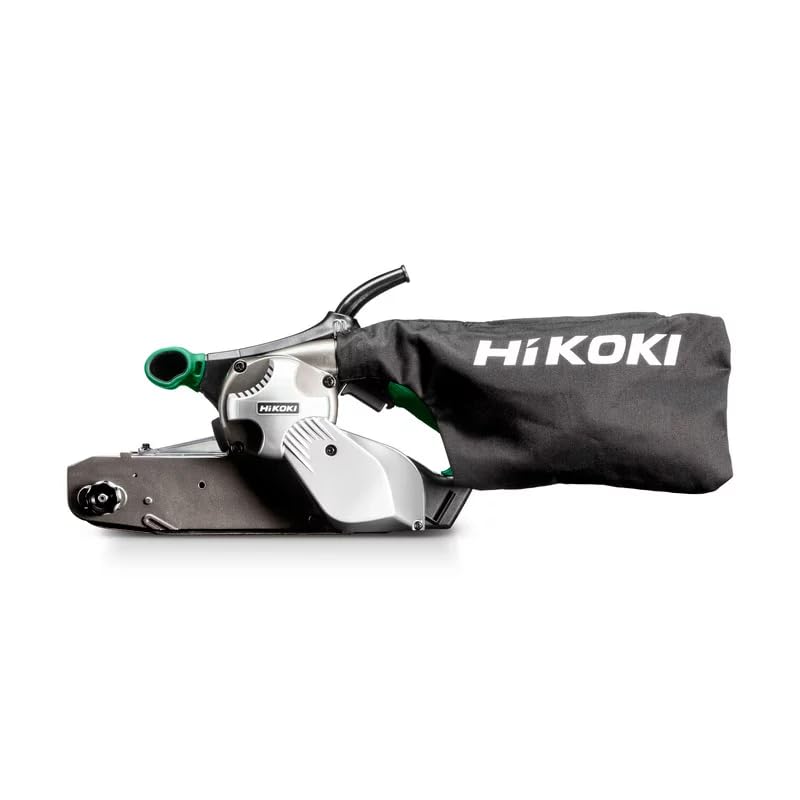 HiKOKI Lijadora de Banda - 1020 W, Cinta lijadora 100 x 610 mm - Velocidad variable, bolsa de polvo, mango suave - Compacta y potente para lijado preciso