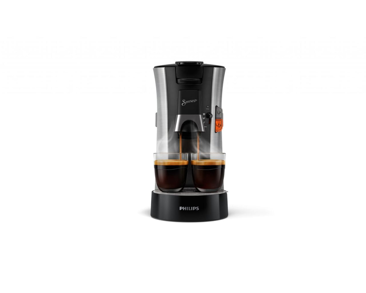 Philips CSA250/11 Senseo Select Eco, Intensity Plus, Crema Plus, función Memo, acero cepillado