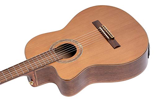 Ortega RCE159MN-L - Guitarra electroacústica (para zurdos, tamaño 4/4)