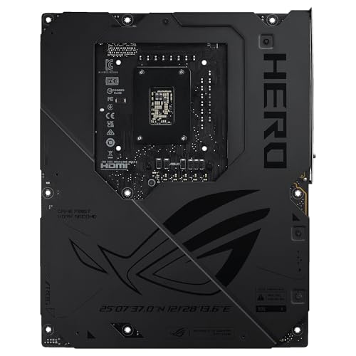 ASUS ROG Maximus Z890 Hero - Placa Base ATX, 22+1+2+2 etapas de Potencia, DDR5, PCIe 5.0 Compatible con GPU de última generación, Seis M.2, WiFi 7, overclocking AI, PCIe Q-Release Slim