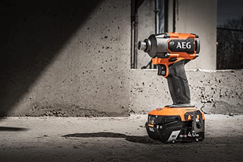 AEG - Destornillador de impacto 18 V BRUSHLESS, 350 Nm, 3 modos, 0 a 2900 rpm, 0 a 4200 cps, min, recepción hexagonal de 1,4 pulgadas, sin bate. ni cargador, de cartón