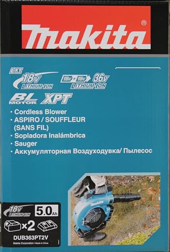 Makita DUB363PT2V Cordless Blower, 36 V