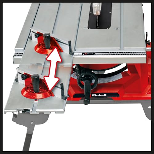 Einhell Sierra de mesa circular TE-CC 250 UF (máx. 2000 W, carro de formato deslizante, Ø250 x Ø30 mm hoja, arranque suave, tope paralelo y transversal/angulado, plegable y transportable)