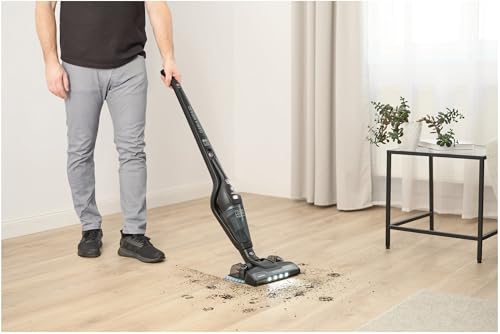 SENCOR SVC 0675BK EUE2 Aspiradora Sin Cable 4 en 1 con Mopa – Escoba y Unidad Manual Extraíble, Batería Li-Ion 25,2V, Cepillo Motorizarte Cat&Dog, Autonomía de 50 min, Filtración HEPA