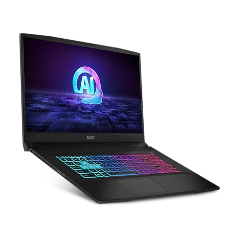 MSI Katana A17 AI B8VG-874XES - Ordenador portátil Gaming 17,3" QHD, 240Hz (AMD Ryzen 9 8945HS, 32GB RAM, 1TB SSD, RTX 4070, Free Dos) Black - Teclado QWERTY español