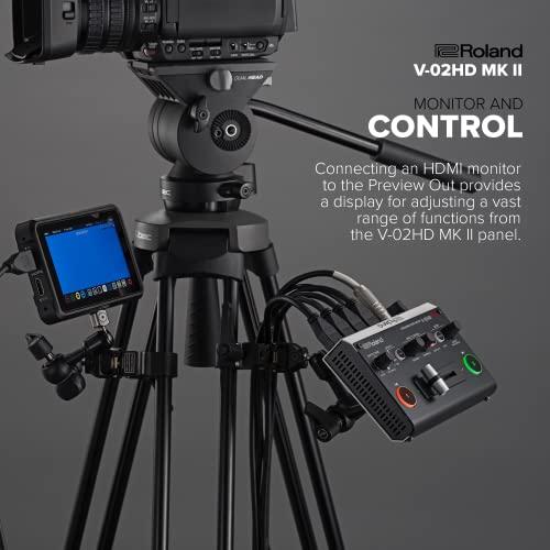 Roland V-02HD MK II Mezclador de vídeo para streaming, Black