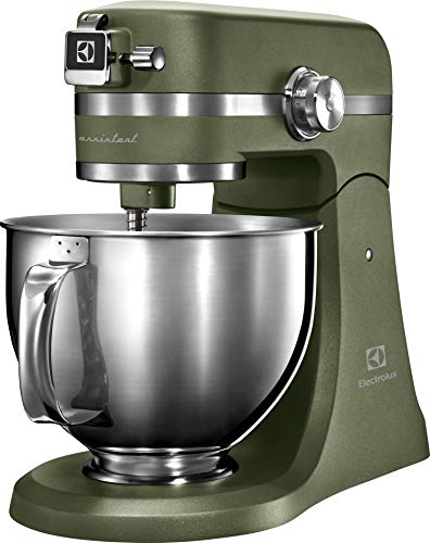 Electrolux Asistente de cocina modelo EKM5550, aparato de cocina con gancho amasador, protección contra salpicaduras, batidor de globos, tapa de fermentación, 1200 W, dos cuencos grandes de 2,9 litros