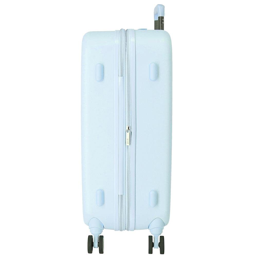 Disney Mickey Happiness Maleta Mediana Azul 48x70x28 cms Rígida ABS Cierre TSA Integrado 79L 4,32 kgs 4 Ruedas Dobles