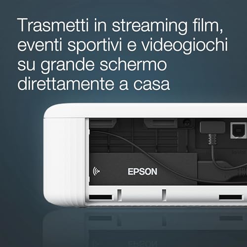 Epson CO-FH02, Proyector Full HD, 3000 lúmenes, Android TV, Lámpara Larga Duración: 12000 Horas, Altavoz Integrado y Tecnología 3LCD