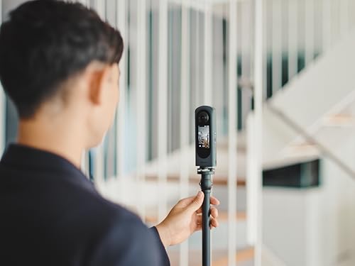 Ricoh Cámara 360 Grados Theta X (2023), Imagen de Alta resolución de Aproximadamente 60 M, 5.7K 360, Pantalla táctil, Batería Intercambiable, Tarjeta de Memoria Externa