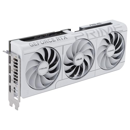 ASUS Prime GeForce RTX 5070 12 GB GDDR7 White OC Edition Tarjeta gráfica Compatible con SFF (PCIe 5.0, 12 GB GDDR7, HDMI/DP 2.1, 2,5 Ranuras, Ventiladores Axial-Tech, BIOS Dual)