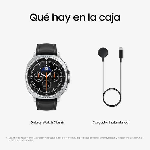 Samsung Galaxy Watch8 Classic 46mm, LTE, Correa Híbrida, Smartwatch con Diseño con Bisel Giratorio, Garantía 3 Años + 1 año Extra, Negro (Versión Española)