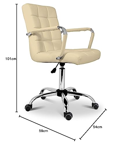 La Silla Española Tenerife Silla con Ruedas, Poliéster, Beige, 59x54x101 cm