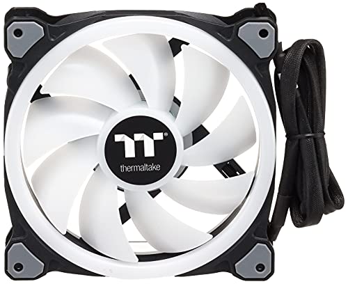 Thermaltake Riing Trio 14 LED RGB TT - Pack de 3 Ventiladores para PC, Color Negro