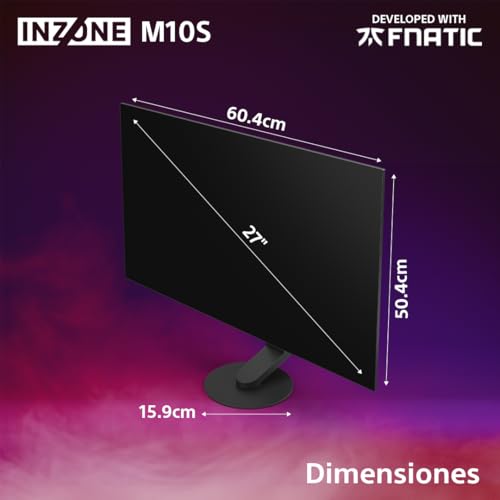 Sony INZONE M10S Monitor Gaming 27": 1440p, 480Hz, 0,03ms GTG, DCI-P3 98,5%, G-Sync, Adaptive Sync, VRR, Modelo desarrollado con Fnatic, 1.300 nits, DisplayPort 2.1-2 x HDMI 2.1 PC y PS5