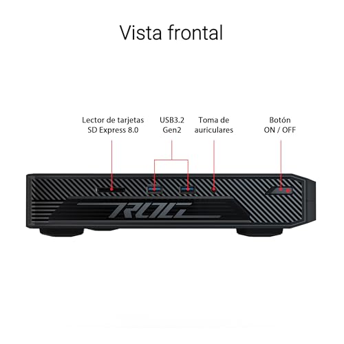 ASUS ROG NUC - Ordenador de sobremesa (Intel Core Ultra 9 185H, GeForce RTX4070, 32GB RAM DDR5, 1TB SSD, Windows 11 Home, Incluye Cable de alimentación)