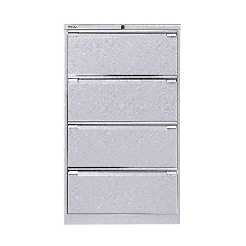 Armario para archivadores colgantes, de 2 vías, 4 cajones, DIN A4, aluminio