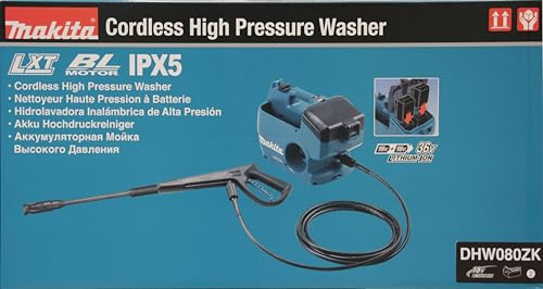 Hidrolimpiadora de agua fría 18Vx2 80bar 50L BL marca Makita