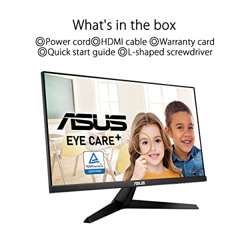 ASUS Monitor de juegos VY279HGE Eye Care 27" FHD (IPS, 144Hz, SmoothMotion, 1ms (MPRT), FreeSync Premium, tecnología Eye Care Plus, filtro de luz azul, sin parpadeo, tratamiento antibacteriano)