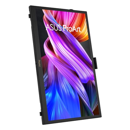 ASUS ProArt PA169CDV Pen Display Monitor, 15,6', IPS, 4K UHD, WACOM EMR, 100% sRGB, Verificado por Calman, Validado por Pantone, USB-C, 10 Puntos táctiles, Dial, Panel de Control