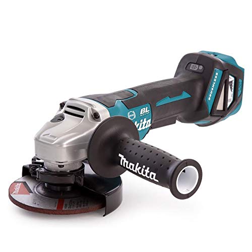 Makita DGA517RTJ - Amoladora angular inalámbrica (18 V, 5,0 Ah, con interruptor de remo, 2 baterías y cargador en MAKPAC, color negro)