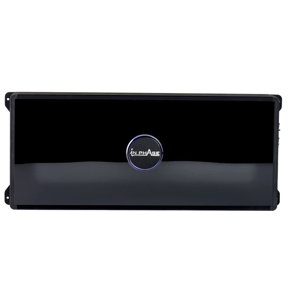 In Phase Car Audio IPA7001D - Amplificador de subwoofer monobloque estable de 1 ohmios, 7000 vatios, color negro