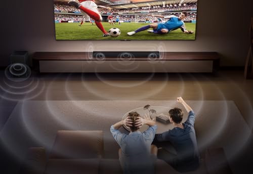 TCL Barra de Sonido Q75H con tecnología RayDanz de 5.1.2ch Dolby Atmos & DTS:X con subwoofer inalámbrico Compatible con HDMI 2.1 y BT 5.3