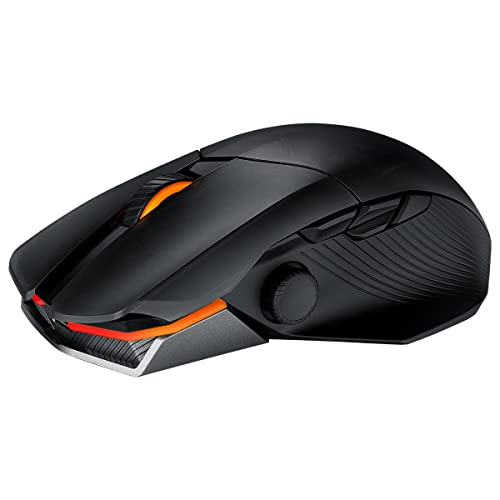 ASUS ROG Chakram X Origin - Ratón Gaming, Conectividad Triple 2.4GHz RF, Bluetooth y con Cable, Sensor de 36000 dpi, 11 Botones Programables, Joystick Desmontable, Cable Paracord, Negro