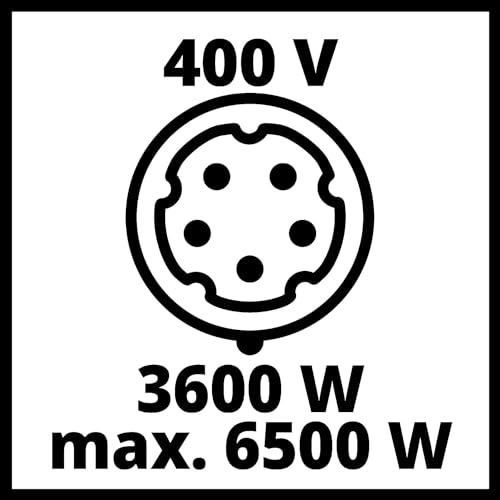 Einhell Generador eléctrico (gasolina) TC-PG 65/E5 (potencia permanente 3,2 kW a 230 V y 3,6 kW a 400 V, 13 A corriente nominal a 230 V, 25 L depósito para gasolina super E5)