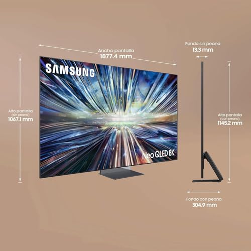 SAMSUNG TV Mini LED Neo QLED 8K 2024 85QN900D Smart TV de 85" con la Mejor Resolución con Inteligencia Artificial, el Mejor Sonido con IA, el Mejor Smart TV y el Mejor Diseño con Infinity Air Design