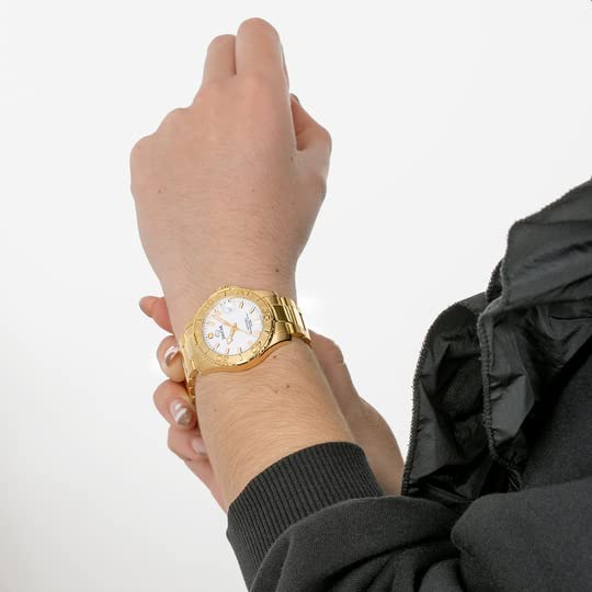 JAGUAR Reloj Modelo J898/3 de la colección Woman, Caja de 34 mm Blanco con Correa de armys Chapado para señora