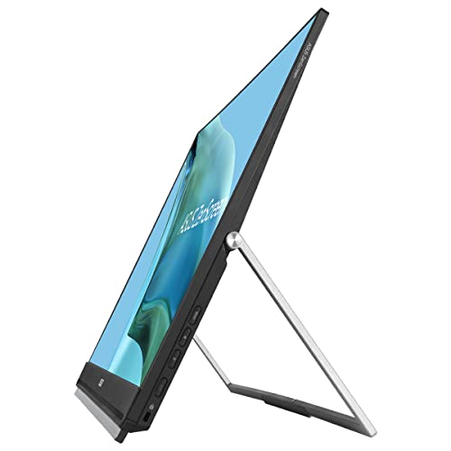 ASUS ZenScreen MB249C - Monitor portátil de 23,8" FHD (1920 x 1080), sin marco, IPS, antirreflejos, USB-C, altavoces, peana, abrazadera en C, gancho para separadores, sostenibilidad ecológica