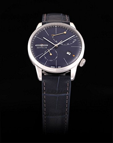Zeppelin 7366-3 - Reloj para Hombres, Correa de Cuero Color Azul Oscuro