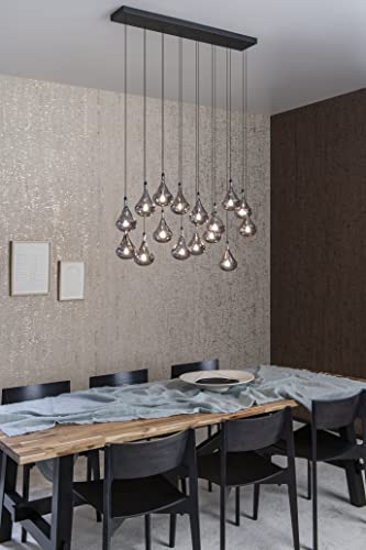 LUCIDE TEARS - Lámpara colgante - LED Regul. - G4-16x1,5W 3000K - Negro