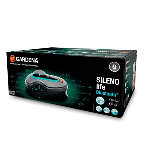 Gardena SILENO life: robot cortacésped para superficies de hasta 750m², función EasyPassage, inclinaciones de hasta el 30%, silencioso (15101-34)