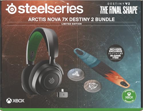 Steelseries Arctis Nova 7X Wireless Auriculares - Destiny 2 Final Shape Edition - Objetos - 2,4GHz + Bluetooth - Batería USB-C - Xbox, PC, PS