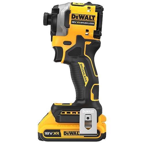 DEWALT DCF850D2T-QW - Atornillador de impacto compacto sin escobillas 18V XR, 1 Batería Li-Ion 2 Ah y Cargador Multi-voltaje XR
