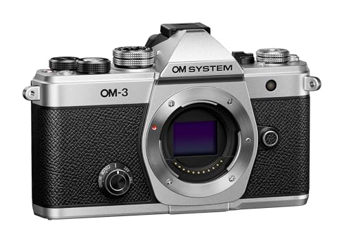 OM SYSTEM OM-3 Cámara del Sistema Micro Cuatro Tercios, Sensor apilado BSI de 20 MP, estabilización de Imagen de 5 Ejes, Plata