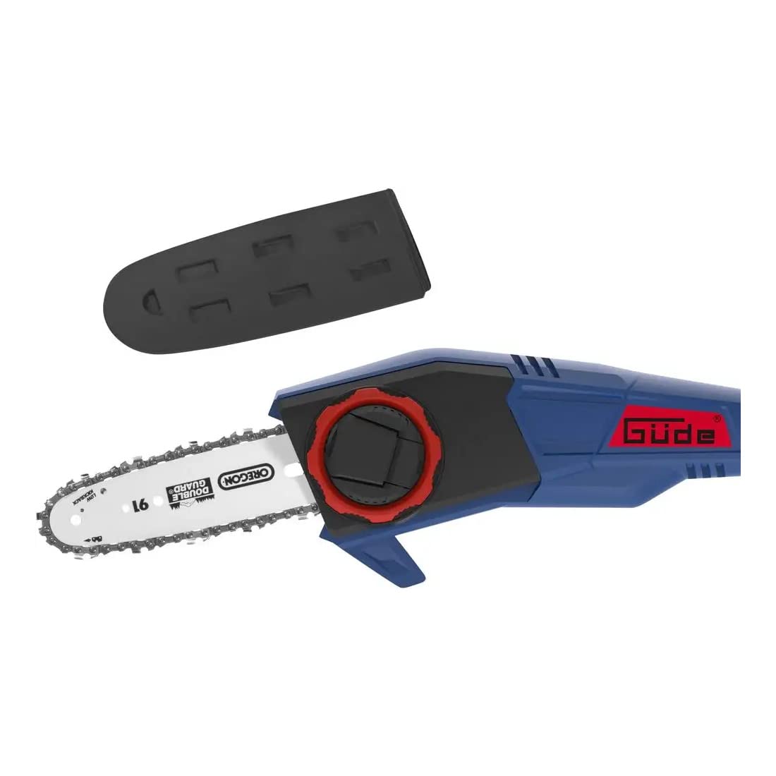 Güde 58594 AST 18-201-05 - Motosierra telescópica (18 V, ion de litio, intercambio de energía, batería y cargador)